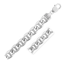 Load image into Gallery viewer, Sterling Silver Rhodium Plated Mariner Chain 10mm
