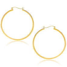 Load image into Gallery viewer, 14k Yellow Gold Polished Hoop Earrings (40mm)

