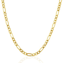 Load image into Gallery viewer, 3.8mm 14k Yellow Gold Solid Figaro Chain
