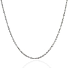 Load image into Gallery viewer, 2.2mm Sterling Silver Rhodium Plated Wheat Chain
