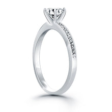 Load image into Gallery viewer, 14k White Gold Engagement Ring with Diamond Channel Set Band
