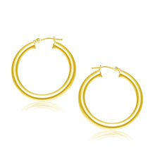 Load image into Gallery viewer, 14k Yellow Gold Polished Hoop Earrings (30 mm)
