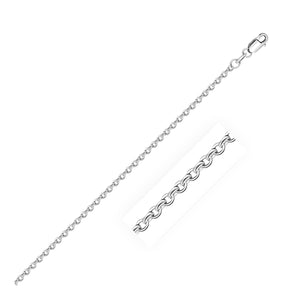 14k White Gold Cable Link Chain 1.8mm