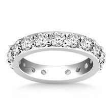 Load image into Gallery viewer, 14k White Gold Round Cut Diamond Eternity Ring
