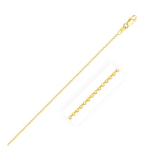 Load image into Gallery viewer, 14k Yellow Gold Round Cable Link Chain 0.7mm
