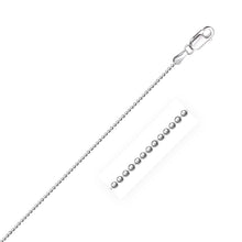 Load image into Gallery viewer, Sterling Silver Rhodium Plated Bead Chain 1.2mm
