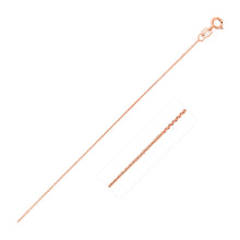 Load image into Gallery viewer, 14k Pink Gold Cable Link Chain 0.8mm
