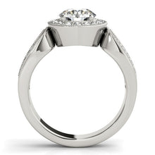Load image into Gallery viewer, 14k White Gold Teardrop Split Band Diamond Engagement Ring (1 1/3 cttw)
