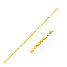 Load image into Gallery viewer, 14k Yellow Gold Diamond-Cut Alternating Bead Chain 1.5mm
