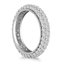 Load image into Gallery viewer, 14k White Gold Cupola Round Diamond Eternity Ring in 14k White Gold
