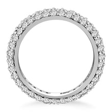 Load image into Gallery viewer, 14k White Gold Cupola Round Diamond Eternity Ring in 14k White Gold
