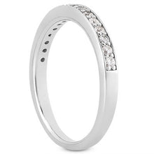 Load image into Gallery viewer, 14k White Gold Pave Diamond Wedding Ring Band Set 1/2 Around
