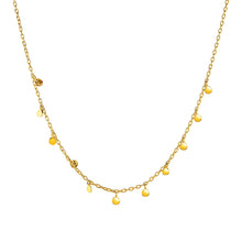 Load image into Gallery viewer, Choker Necklace with Hammered Beads in 14k Yellow Gold
