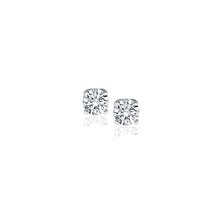 Load image into Gallery viewer, 14k White Gold Diamond Four Prong Stud Earrings (1/4 cttw)
