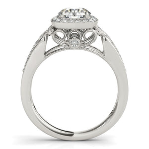 14k White Gold Baroque Shank Style Cut Diamond Engagement Ring (1 1/4 cttw)