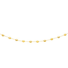 Load image into Gallery viewer, 14k Yellow Gold Necklace with Polished and Textured Pebble Stations
