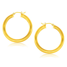 Load image into Gallery viewer, 14k Yellow Gold Polished Hoop Earrings (40 mm)
