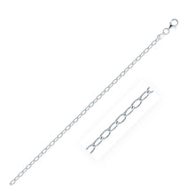 Load image into Gallery viewer, Rhodium Plated 2.5mm Sterling Silver Rolo Style Chain
