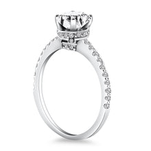 Load image into Gallery viewer, 14k White Gold Diamond Collar Engagement Ring
