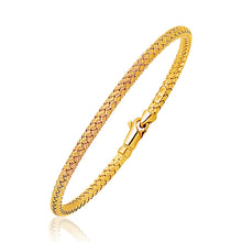 Load image into Gallery viewer, Fancy Weave Bangle in 14k Yellow Gold (3.0mm)
