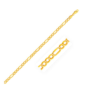 4.6mm 14k Yellow Gold Lite Figaro Chain