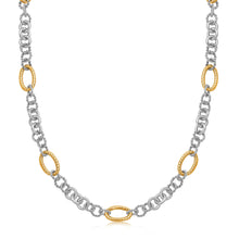 Load image into Gallery viewer, 18k Yellow Gold and Sterling Silver Rhodium Plated Multi Style Chain Necklace
