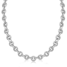 Load image into Gallery viewer, Sterling Silver Round Cable Inspired Chain Link Necklace
