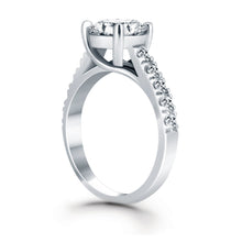 Load image into Gallery viewer, 14k White Gold Trellis Diamond Engagement Ring
