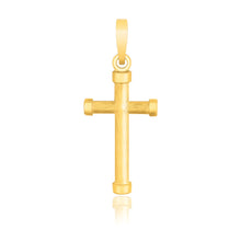 Load image into Gallery viewer, 14k Yellow Gold Cross Pendant with Rounded Ends
