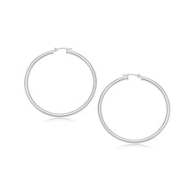 Load image into Gallery viewer, 14k White Gold Polished Hoop Earrings (25 mm)
