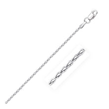 Load image into Gallery viewer, 18k White Gold Round Wheat Chain 1.4mm

