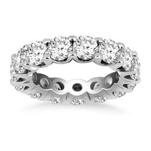 Load image into Gallery viewer, 14k White Gold Round Diamond Decorated Eternity Ring
