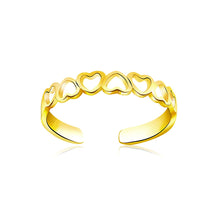 Load image into Gallery viewer, 14k Yellow Gold Heart Toe Ring
