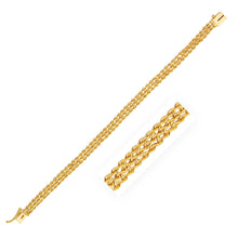 Load image into Gallery viewer, 6.0mm 14k Yellow Gold Three Row Rope Bracelet
