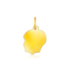Load image into Gallery viewer, 14k Yellow Gold Small Boy Head Charm
