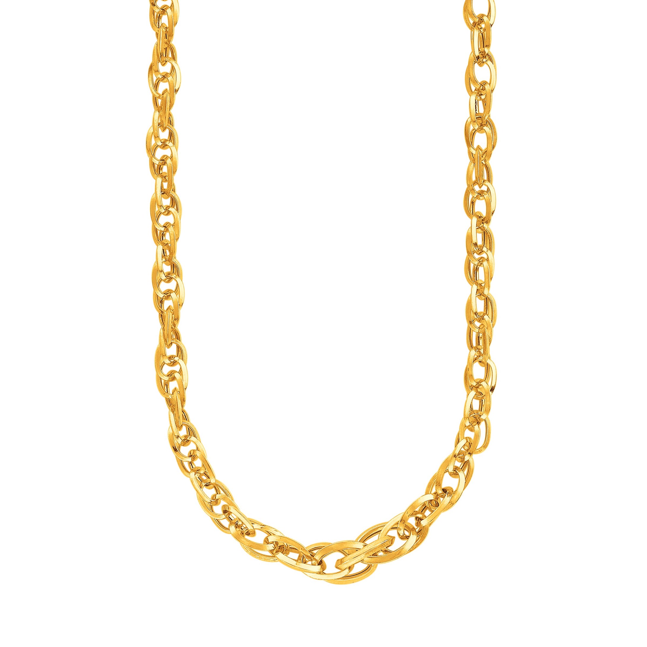 14k Yellow Gold Ornate Prince of Wales Chain Necklace