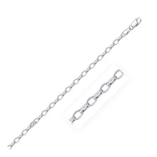 Load image into Gallery viewer, 3.2mm 14k White Gold Oval Rolo Chain

