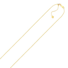 Load image into Gallery viewer, 10k Yellow Gold Adjustable Cable Chain 0.9mm
