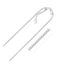 Load image into Gallery viewer, Sterling Silver 1.4mm Adjustable Box Chain
