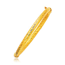 Load image into Gallery viewer, 14k Yellow Gold Polished Cable Motif Bangle
