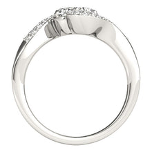 Load image into Gallery viewer, 14k White Gold Curved Band Style Two Diamond Ring (5/8 cttw)
