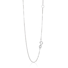 Load image into Gallery viewer, 14k White Gold Adjustable Box Chain 0.6mm
