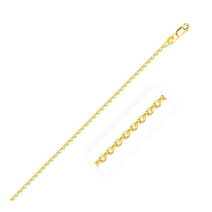 14k Yellow Gold Cable Link Chain 1.5mm