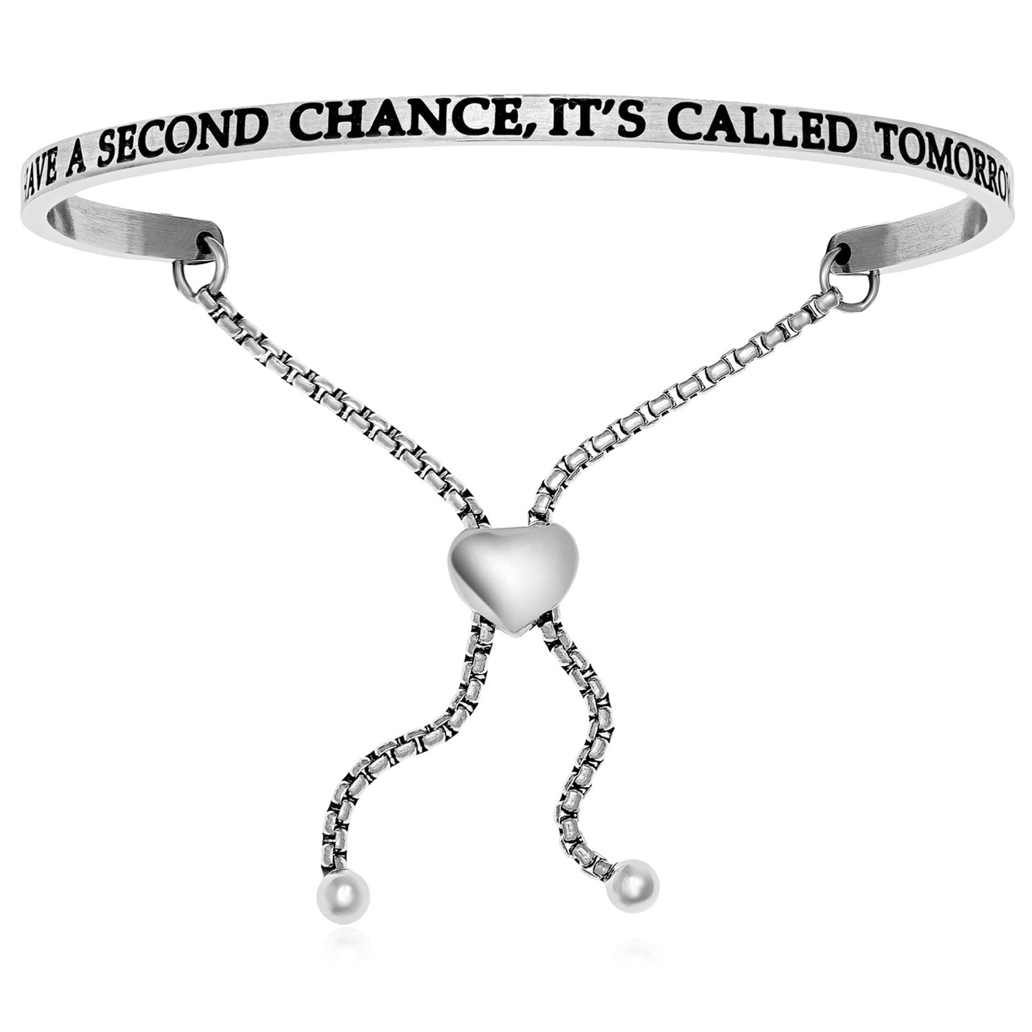 Stainless Steel I Have A Second Chance,  It's Called Tomorrow Bracelet