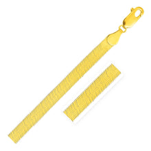 Load image into Gallery viewer, 5.0mm 14k Yellow Gold Super Flex Herringbone Bracelet
