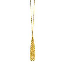 Load image into Gallery viewer, 14k Yellow Gold 28 inch Lariat Style Tassel Necklace
