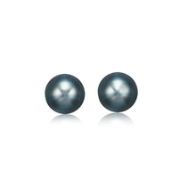Load image into Gallery viewer, 14k Yellow Gold Cultured Black Pearl Stud Earrings (6.0 mm)
