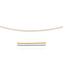 Load image into Gallery viewer, 14k Two-Tone Double Strand Cable Pendant Chain 1.1mm
