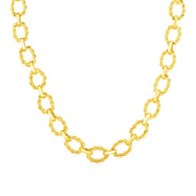Load image into Gallery viewer, 14k Yellow Gold Twisted Oval Link Necklace
