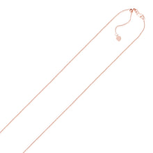 Load image into Gallery viewer, 14k Rose Gold Adjustable Cable Chain 0.9mm
